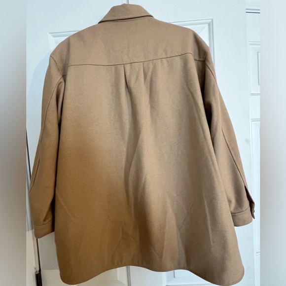 Antonio Melani Noelle Shirt Jacket Shacket Classic Camel Medium NWT - Picture 4 of 5